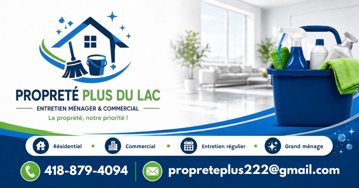 Bannière Propreté Plus du Lac